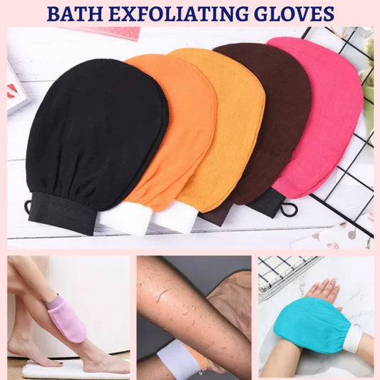 Best Quality Soft Bath Exfoliating Gloves For Body – Body Scrubbing And Massage Gloves To Remove Dead Skin Cells Shower Scrub Gloves For Exfoliation – Each